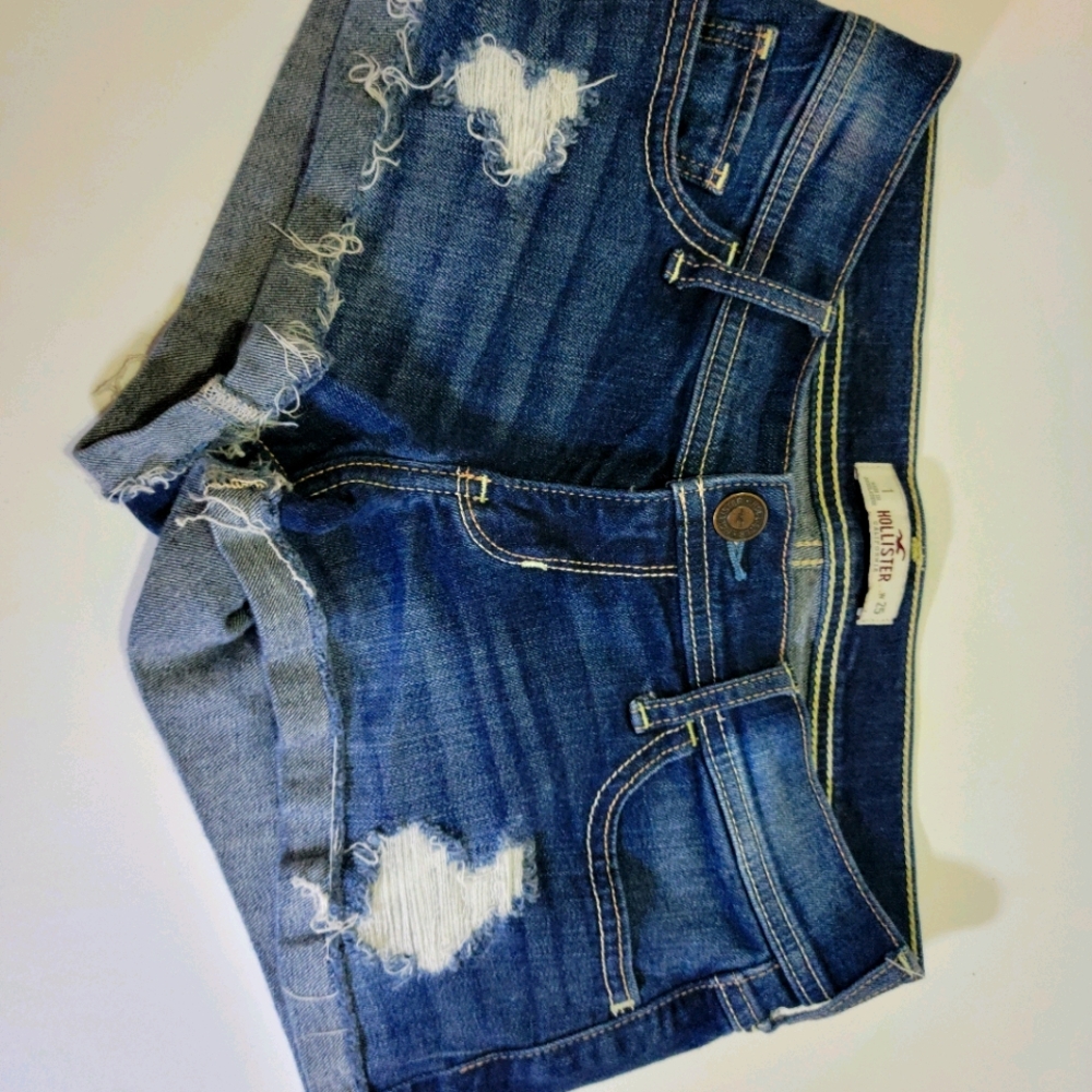 Hollister Denim Jean Shorts Distressed